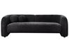 Sofa 3-Sitzer LEIREN Chenillegewebe Schwarz