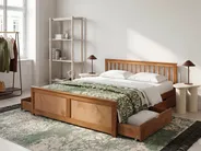 Bett mit 4 Schubladen OLENDON Kiefernholz Braun 180 x 200 cm_1068608