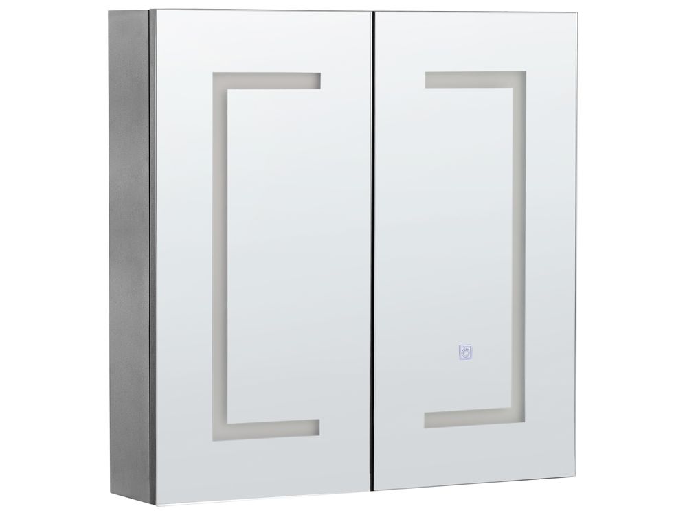 Armoire de toilette murale LED MAZARREDO 60 cm x 60 cm Noir