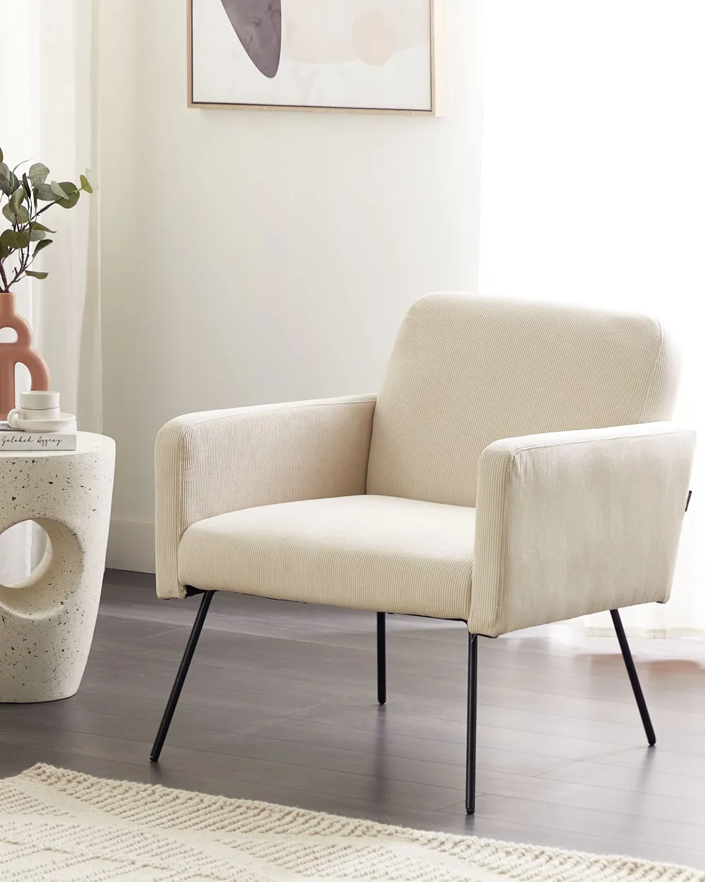 Sessel NARKEN Cord Hellbeige