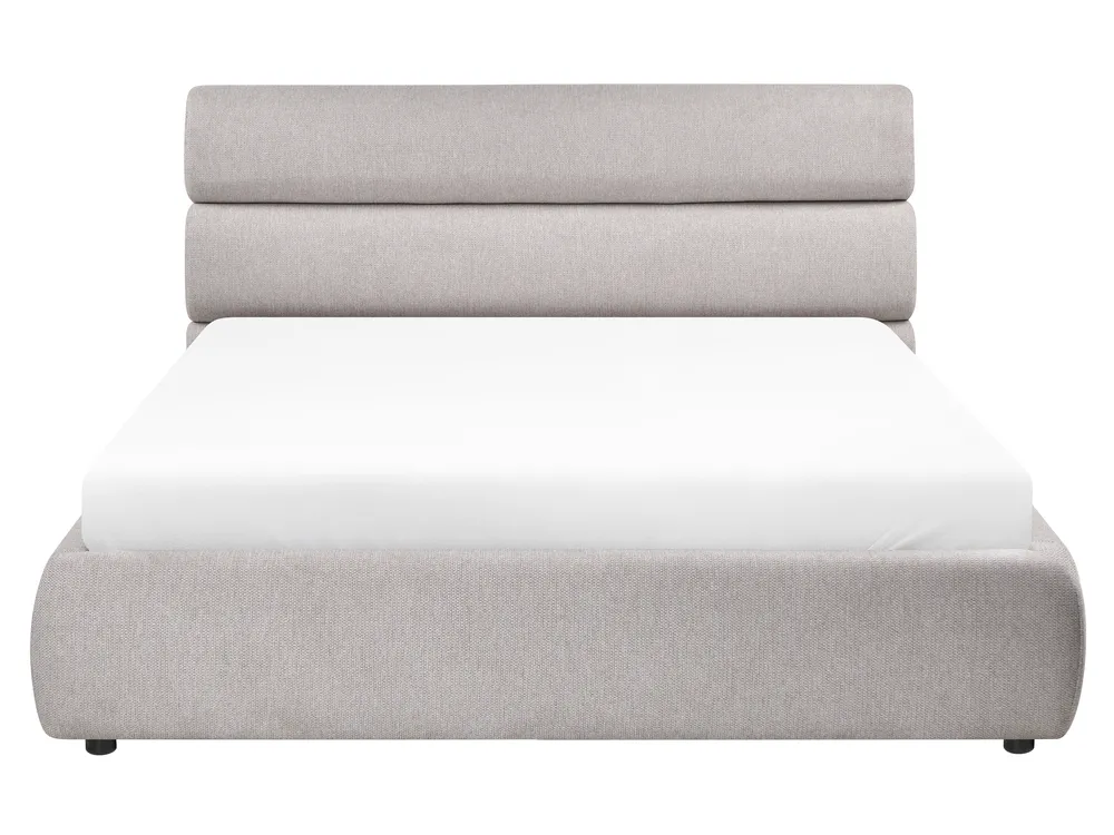 Bett mit Stauraum BONIFACIO Kunstleinen Grau 160 x 200 cm_1064281