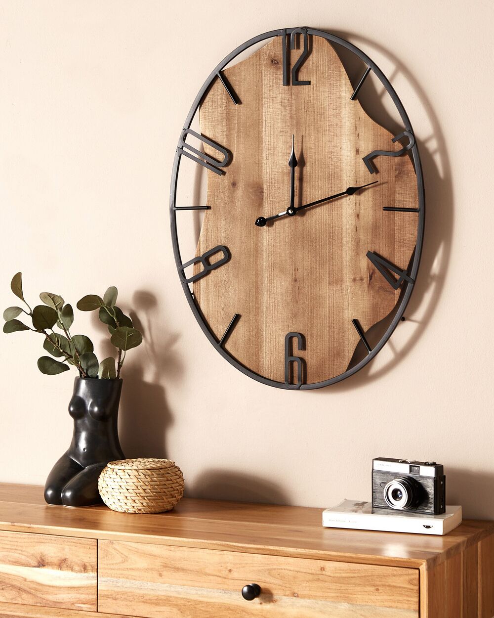 Wanduhr Holzuhr Wooden Clock Olivenholz Holzuhr Modern Wanduhr