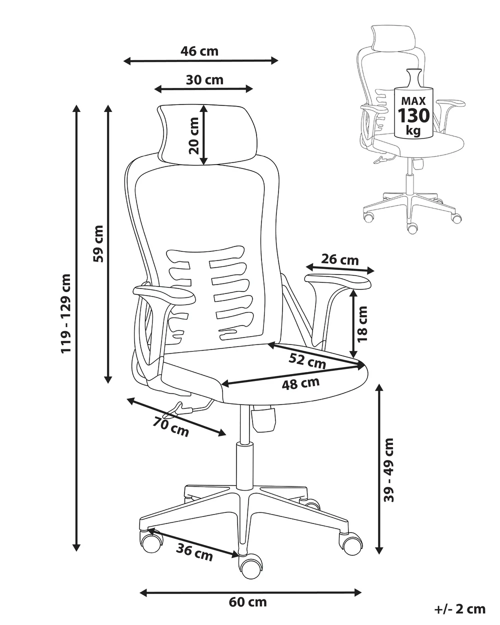 Bürostuhl ERGONOX Grau_1065549