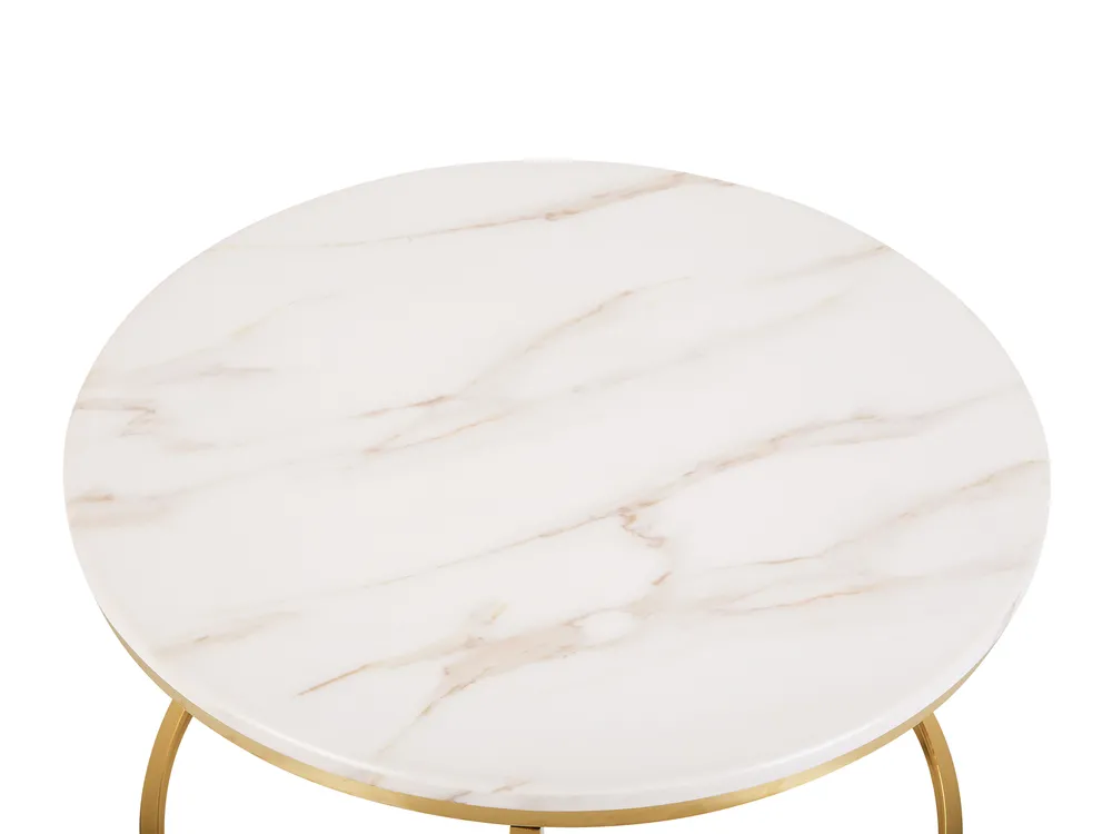 Couchtisch CORAL Marmor Optik / Gold_733225