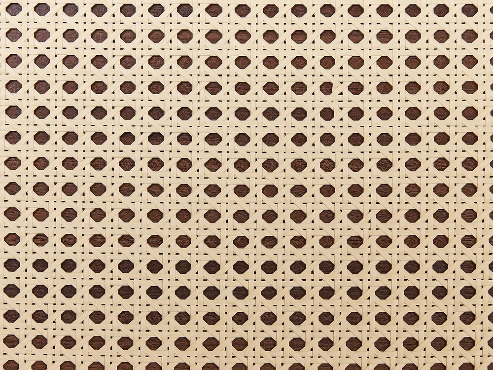 Bett mit Lattenrost Rattan MONPAZIER 140 x 200 cm Dunkelbraun_908322