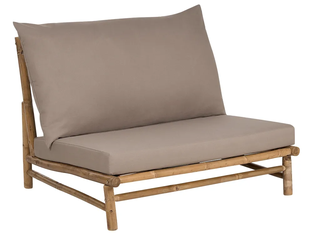 Lounge Set mit Tisch 2-Sitzer TODI Bambus Taupe_872742