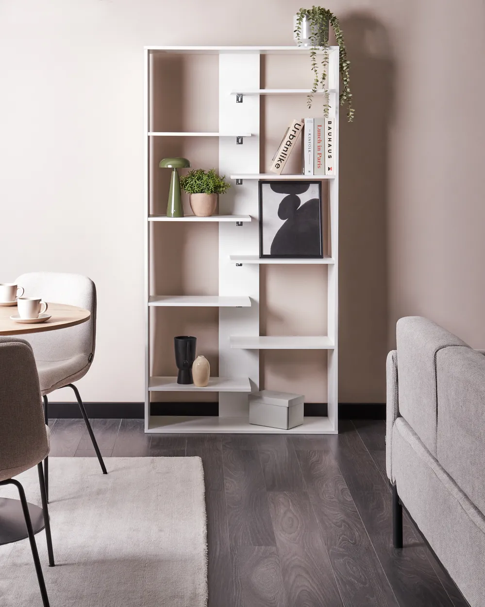 Bücherregal mit 8 Ebenen FONTAS 180 cm Weiß