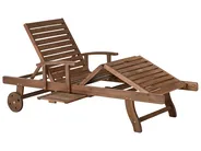 Sonnenliege AMANTEA mit Relaxfunktion Akazienholz Dunkelbraun_1007872