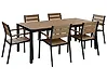 Gartenmöbel Set 6-Sitzer VERNIO Braun / Schwarz