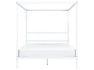 Himmelbett Metall LESTARDS 160 x 200 cm Weiß_863428