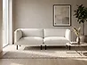 Sofa 3-Sitzer VORGOD Bouclé Cremeweiß