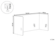 Desk Screen SOLOA 210 x 61 cm Off-White_1014956