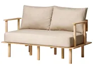 Sofa 2 Seater ASKER Fabric Beige_932554