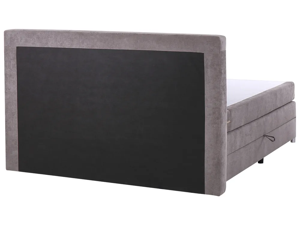 Boxspringbett mit Stauraum MINISTER Stoff Taupe 180 x 200 cm_953991