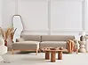 Ecksofa SOSJO Stoff Taupe rechtsseitig