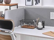 Desk Screen WALLY 120 x 40 cm Light Grey_1068066