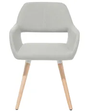 Set of 2 Dining Chairs CHICAGO Fabric Light Grey_743964
