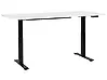 Schreibtisch elektrisch höhenverstellbar DESTINES 180 cm x 80 cm Weiß / Schwarz