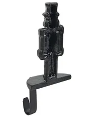 Set of 3 Christmas Stocking Holders KAJAANI 22 cm Nutcracker Black_1010897
