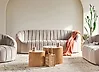 Sofa 3-Sitzer MALUNG Samtstoff Beige