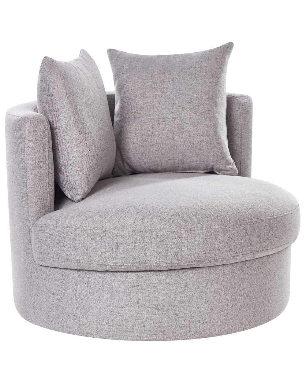 Swivel Armchair DALBY Fabric Light Grey