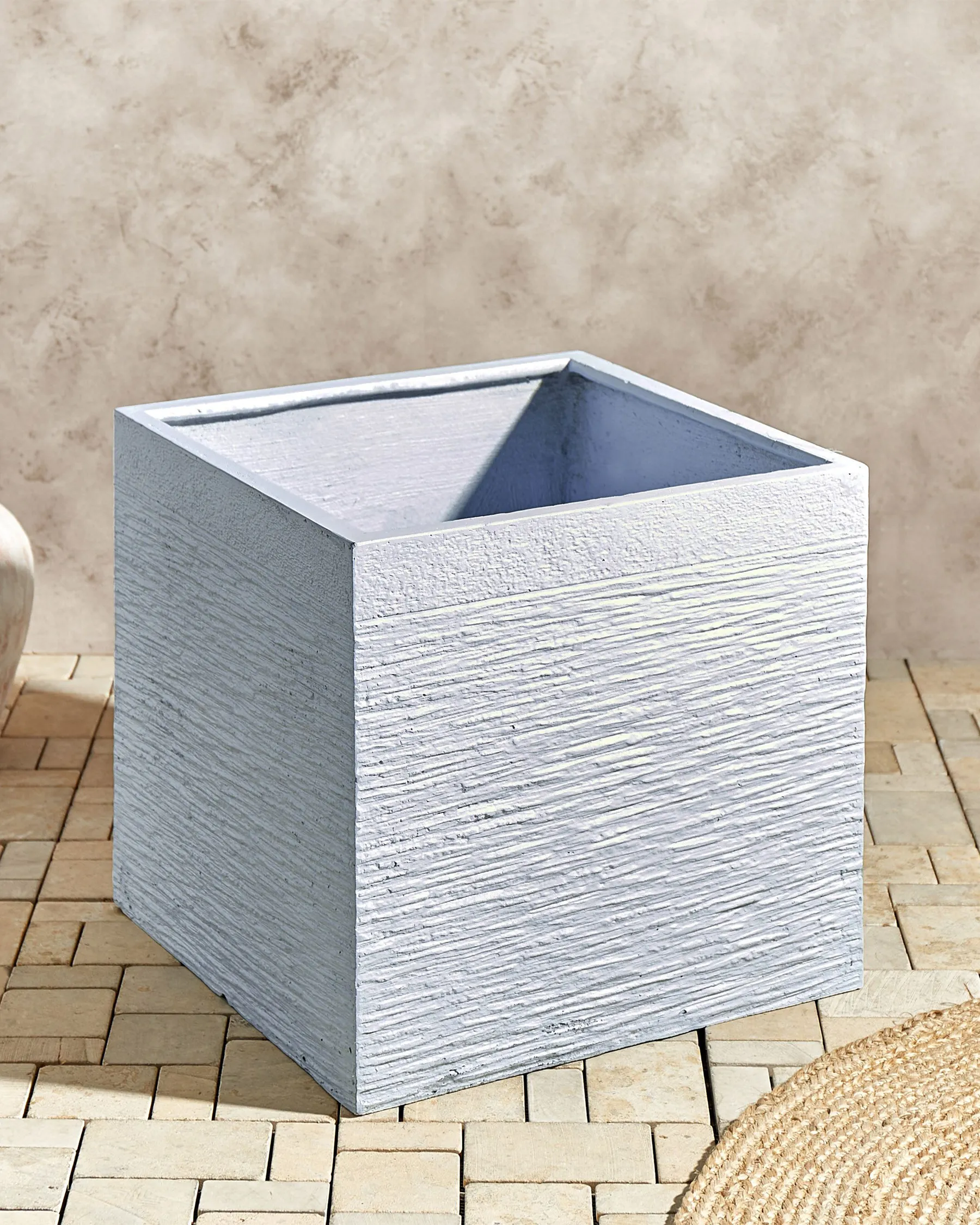 Blumenkübel PAROS 50 cm Weiß_701538
