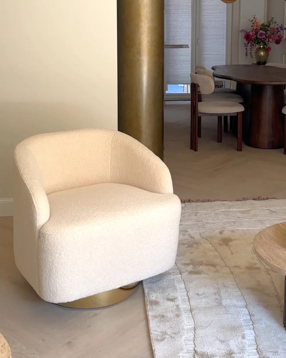 Armchair LAVIK Boucle Beige_1001595