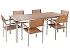 Gartenmöbel Set 6-Sitzer VIAREGGIO zertifiziertes Teakholz Braun