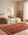 Kinderteppich LAZA Braun 140 x 200 cm Baumwolle