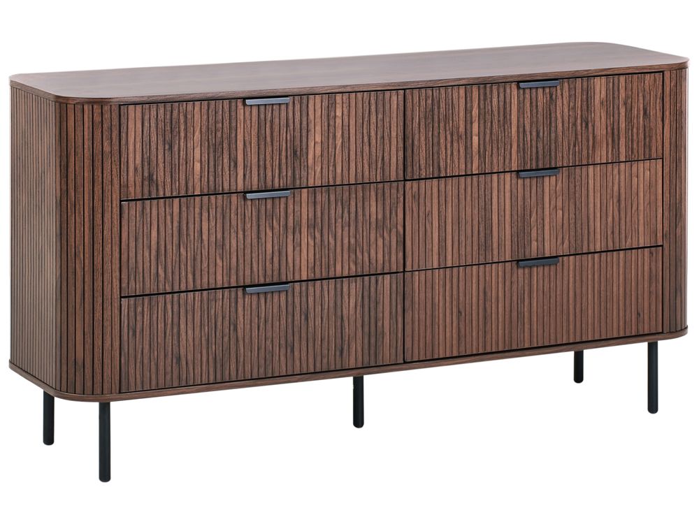 6 Drawer Chest BRADLEY Dark Brown