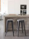 Set mit 2 Barhockern CABRILLO Metall Schwarz