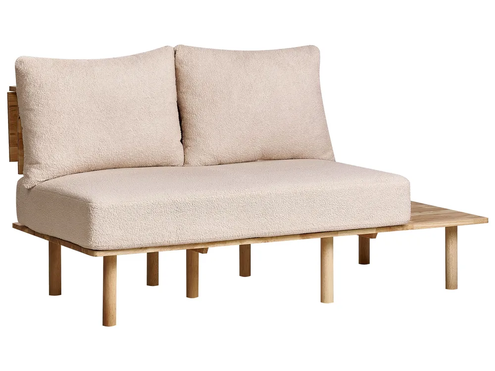 Sofa 2 Seater SALO with Tables Boucle Beige_932584