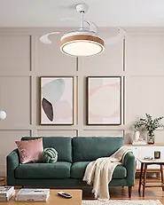 Ceiling Fan with Light FREMONT with Remote LED White_1182862