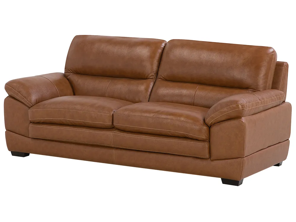 Living Room Set 4 Seater HORTEN Leather Brown_720743
