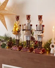 Set van 3 figuren LED PELLOSNIEMI 32 cm Notenkraker Meerkleurig_1175294