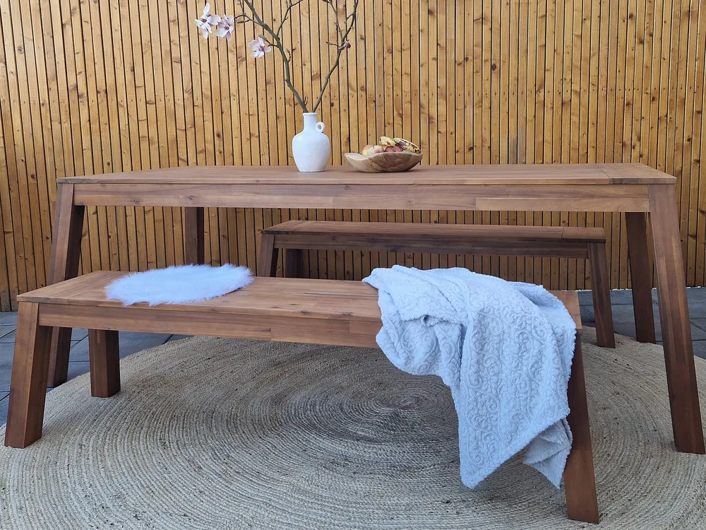 Gartenbank LIVORNO 169 cm Akazienholz Braun_977776