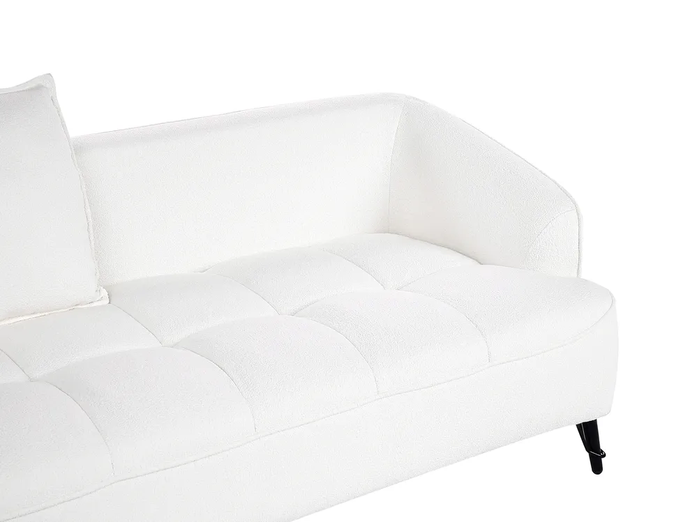Sofa 3 Seater HOBRO Boucle White_943825