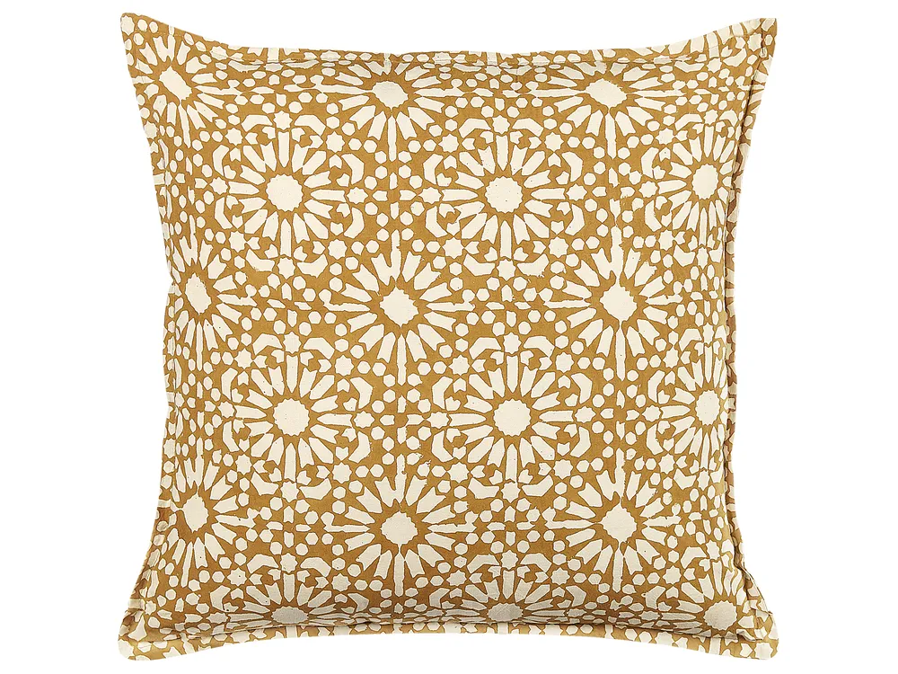 Dekokissen CEIBA 45 x 45 cm Baumwolle Beige Geometrisches Muster