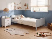 Bett mit Lattenrost Kiefernholz BONNAC 90 x 200 cm Grau_911518