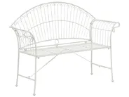 Gartenbank GUALEA 130 cm Metall Cremeweiß_1108121
