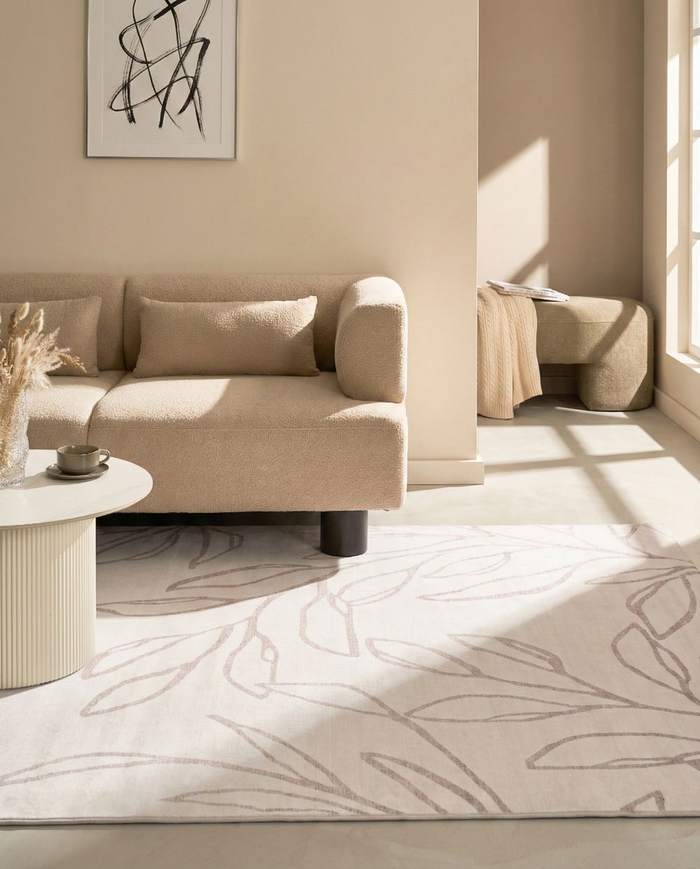 Teppich BISMIL Hellbeige 200 x 300 cm