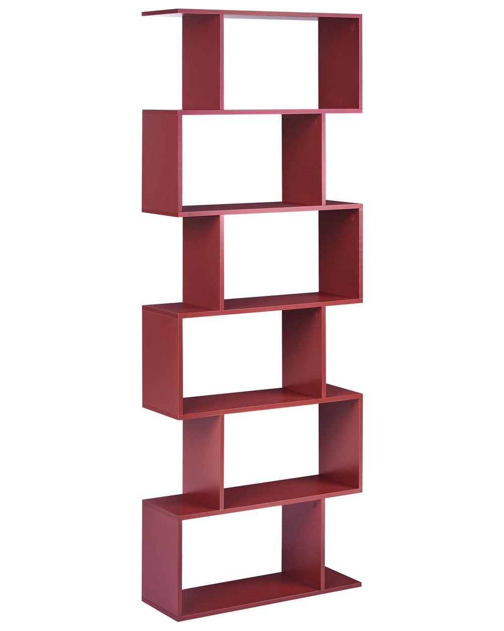 6 Tier Bookcase VALDOSA 190 cm Burgundy