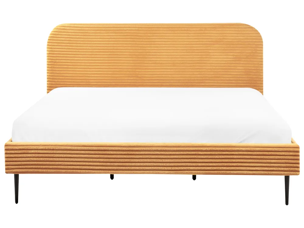 Bett mit Lattenrost Cord FLAYAT 180 x 200 cm Orange_967981