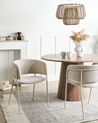 Set of 2 Dining Chairs SPRINGER Chenille Light Beige