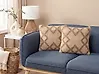 Dekokissen 2er Set GOPI 45 x 45 cm Jute Beige Geometrisches Muster