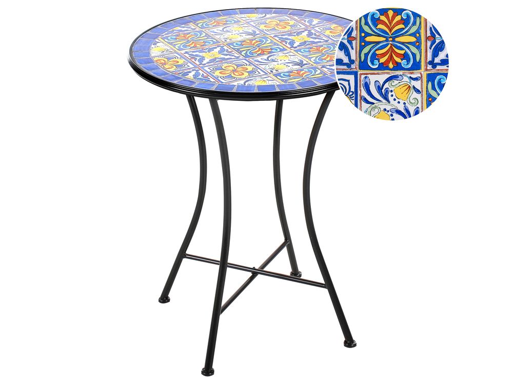 Bistro Table CORIANO 60 cm 60 cm Metal Blue