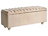 Polsterbank mit Stauraum SALIDA Stoff Beige