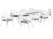 Gartenmöbel Set 8-Sitzer VALCANETTO/TAVIANO inkl. Kissen Metall Grau_922674