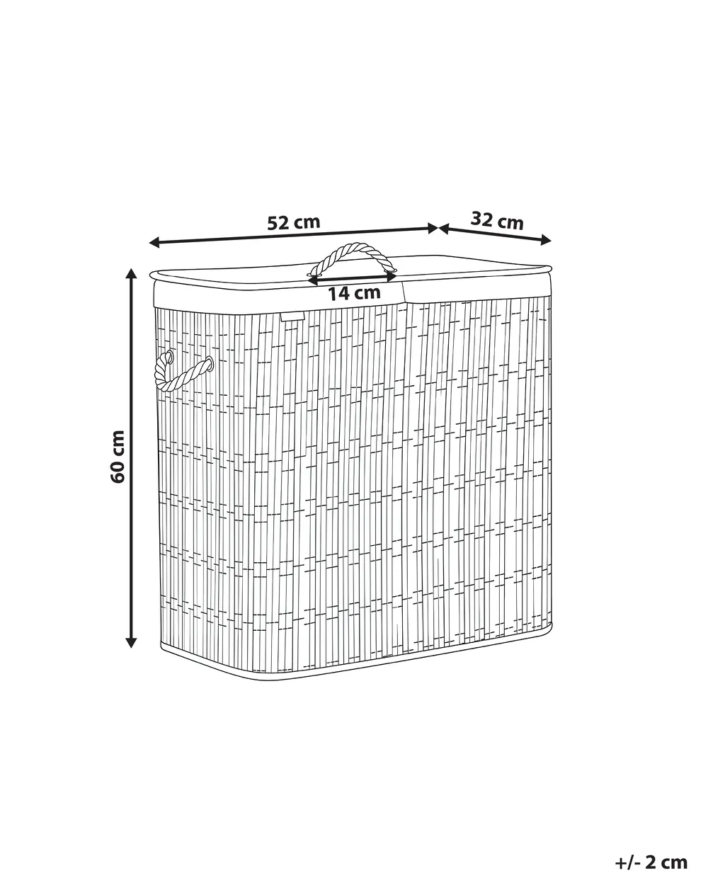 Laundry Basket with Lid ARRAIAS Fabric Brown 100 L_1063774
