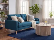 Sofa 2-Sitzer KALMAR Stoff Seeblau_1144941